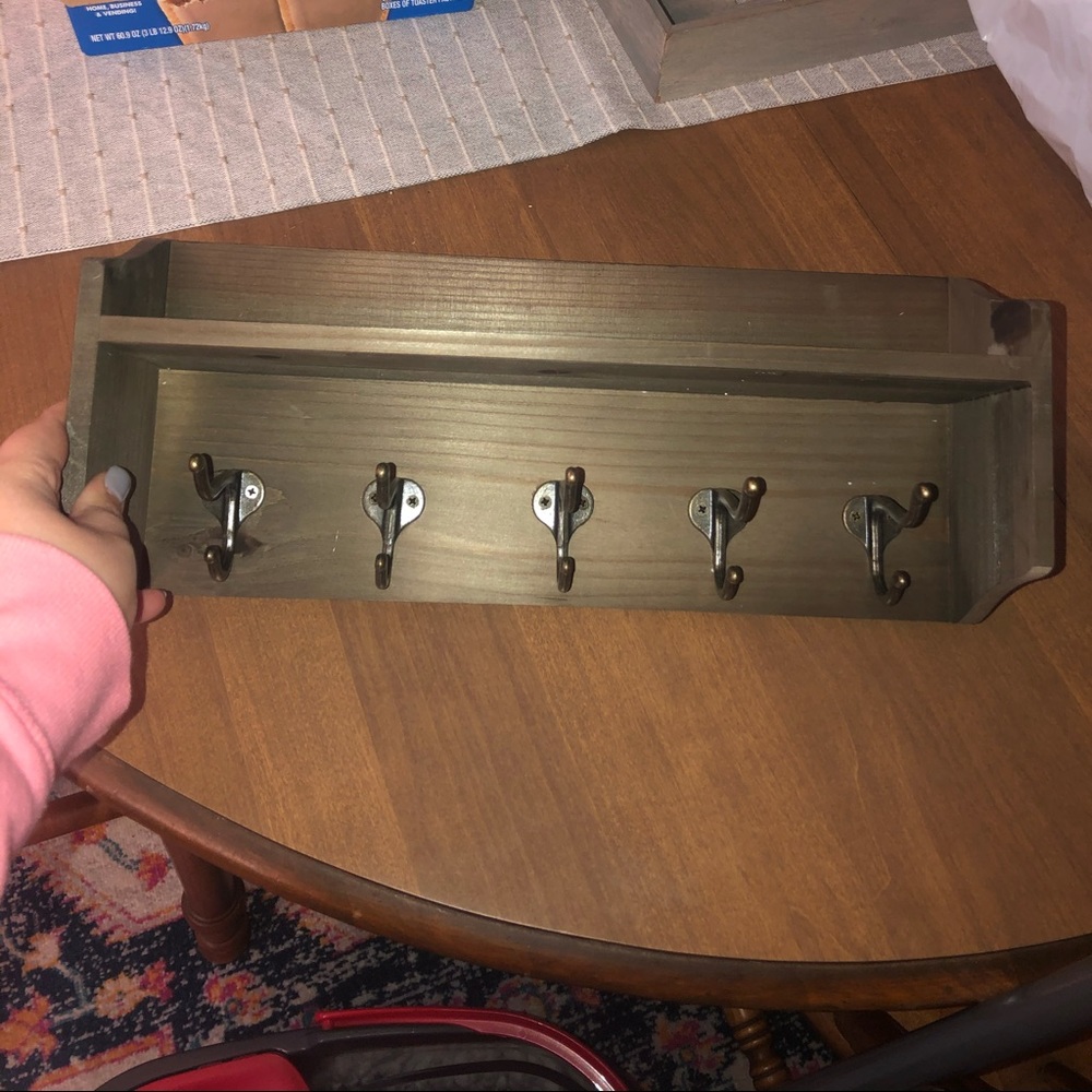 Shelf with hooks